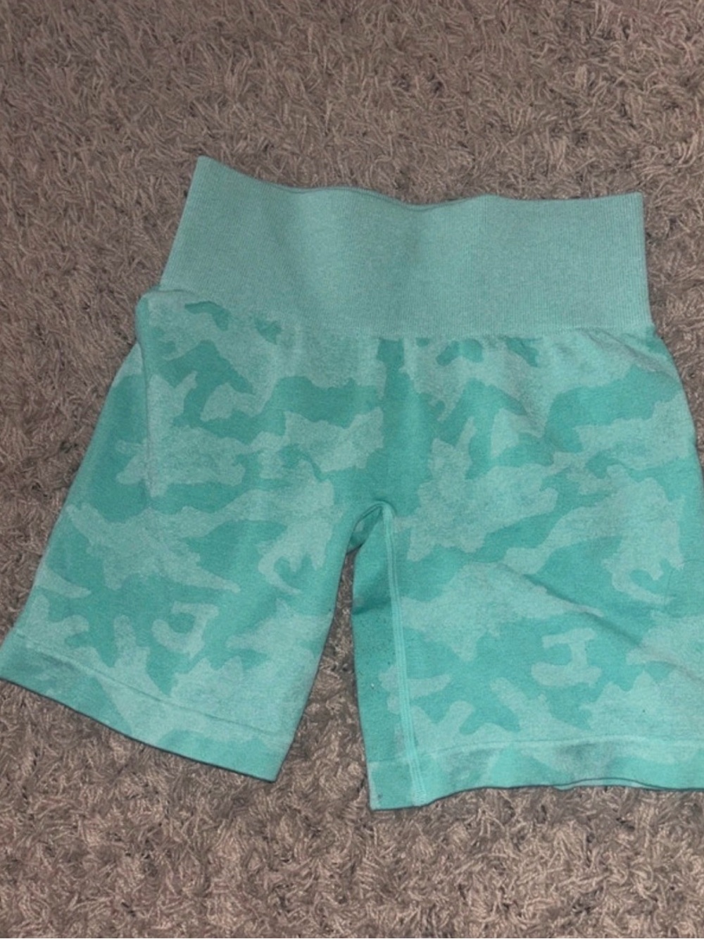 NVGTN Aqua Camo High-Waist Seamless Bike Shorts
